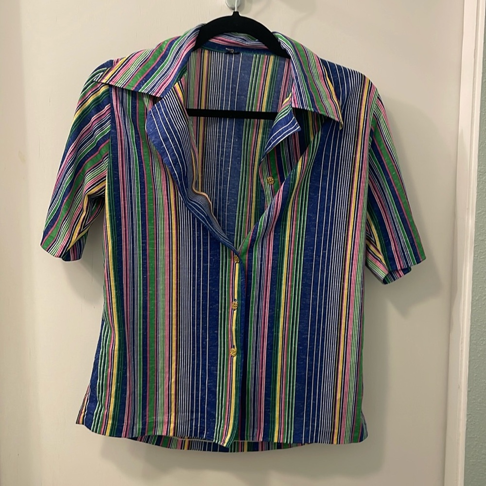 Vintage button up top